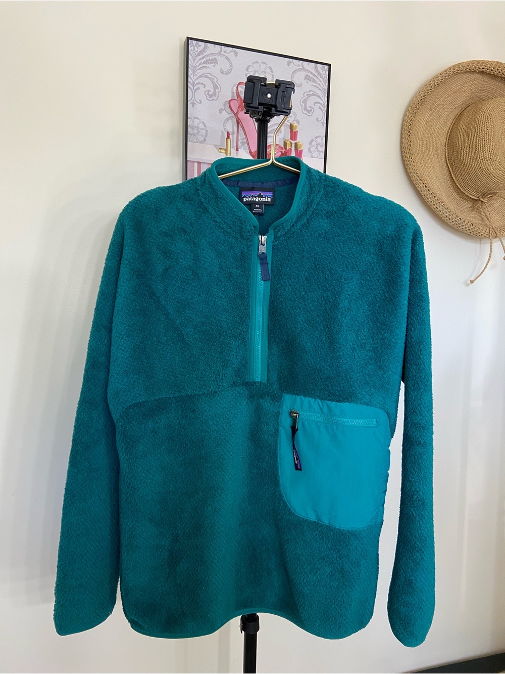 Patagonia Teal Half-Zip Fleece Pullover